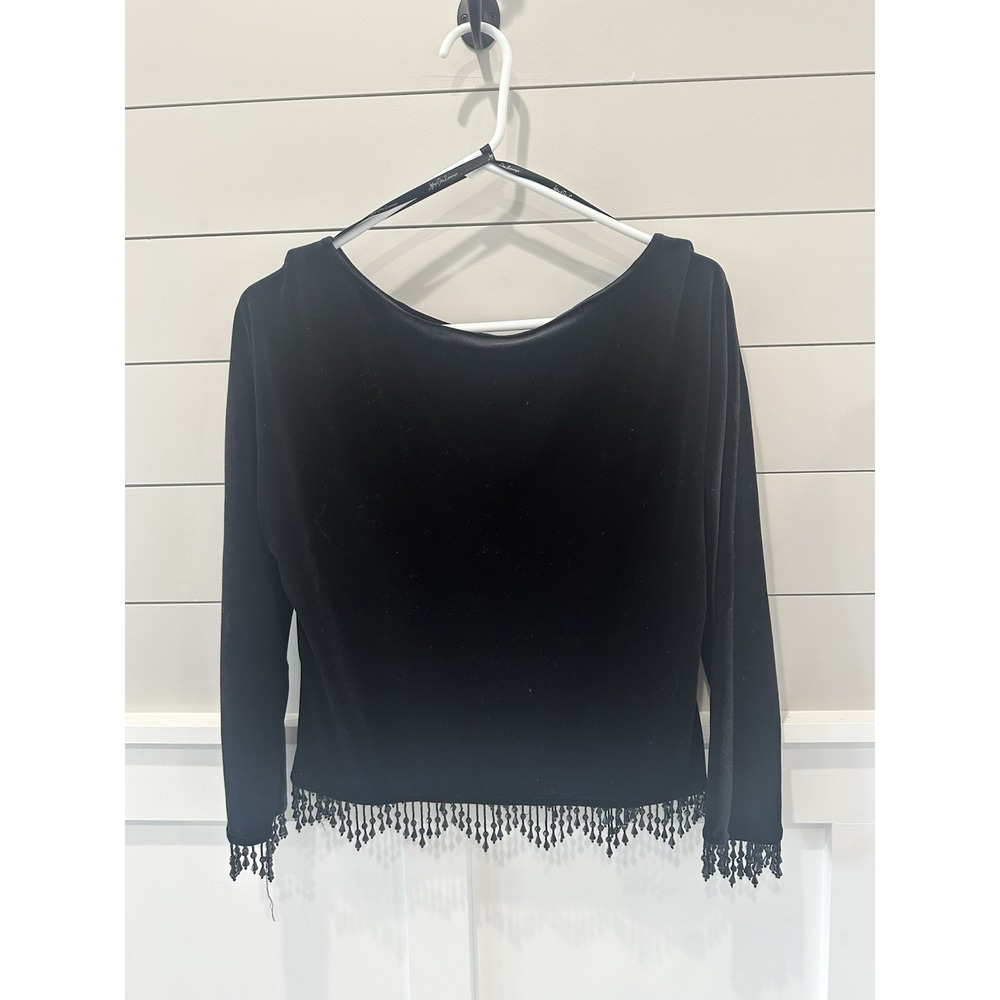 Jeffrey And Dara Evenings by Tom Barra Shirt Womens Size 10 Beaded Top